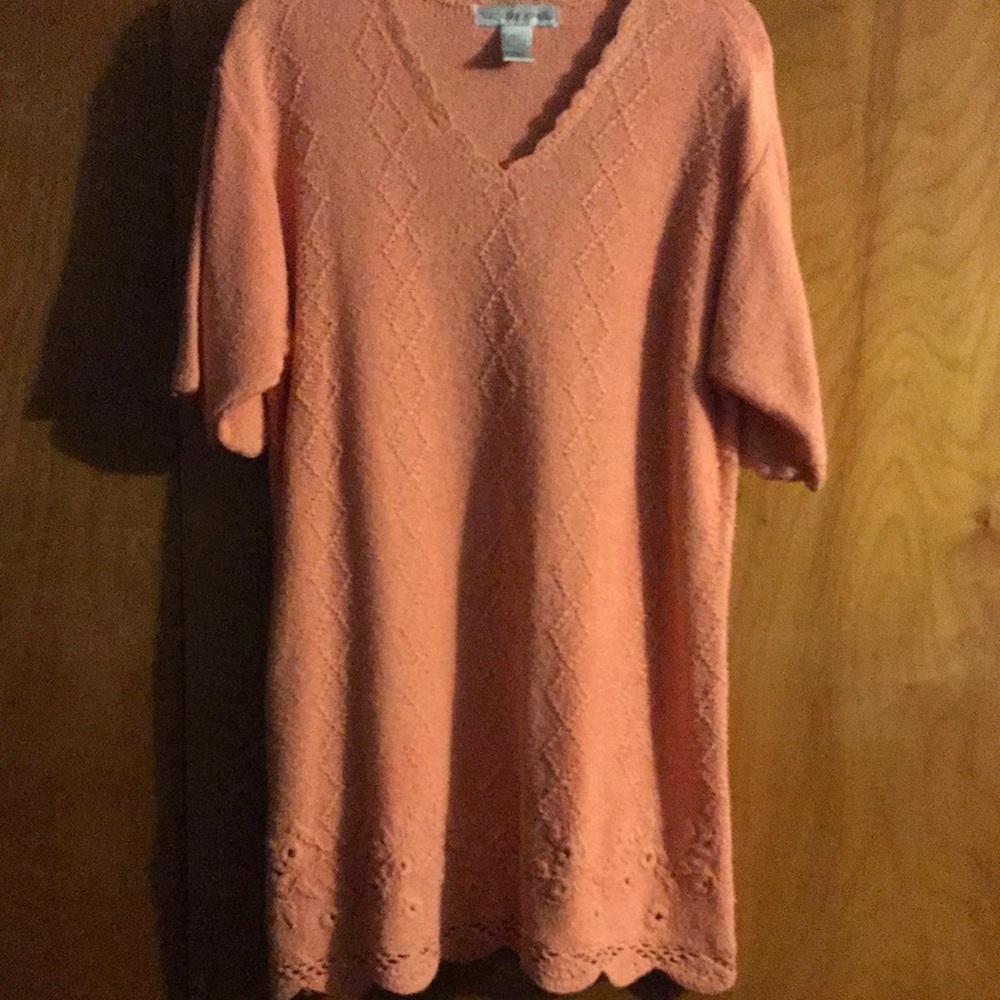 Women's V-Neck Orange Sweater